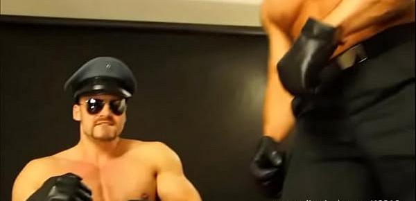  DOMINANT GUYS, SOLDIER AND COP TRAMPLES AND BEATS SLAVE - 132